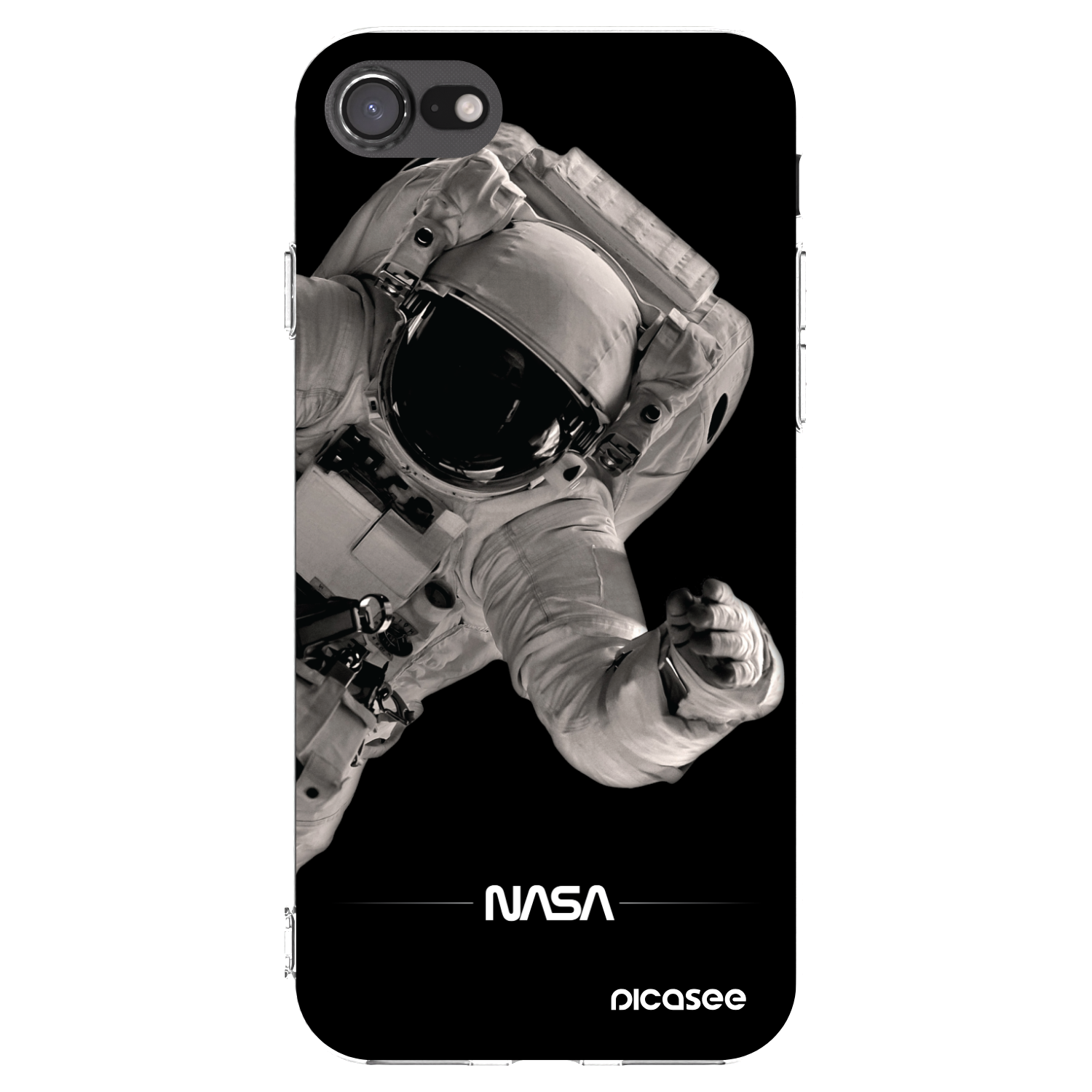 Picasee Apple iPhone SE 2020 Hülle - Transparentes Silikon - Astronaut Big