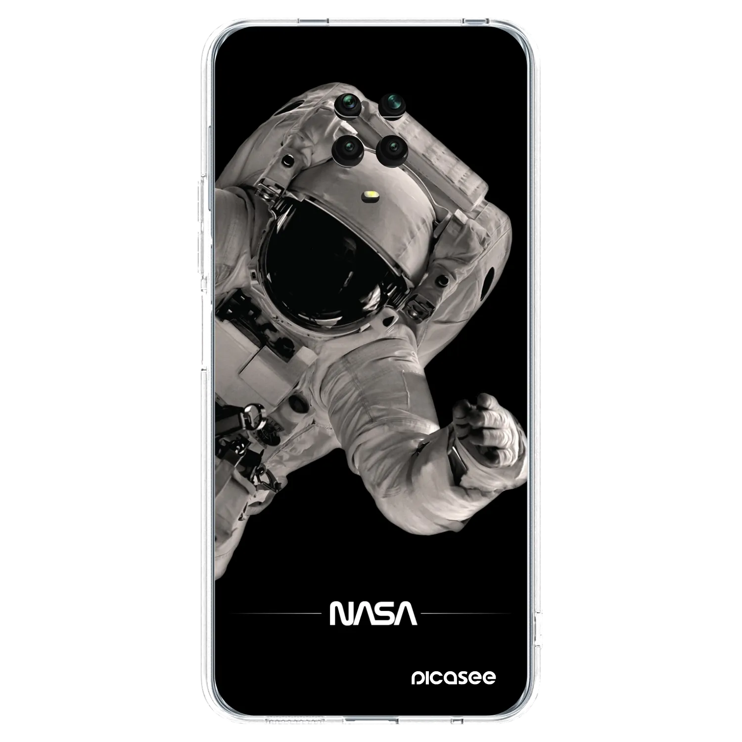 Picasee Xiaomi Redmi Note 9S Hülle - Transparentes Silikon - Astronaut Big