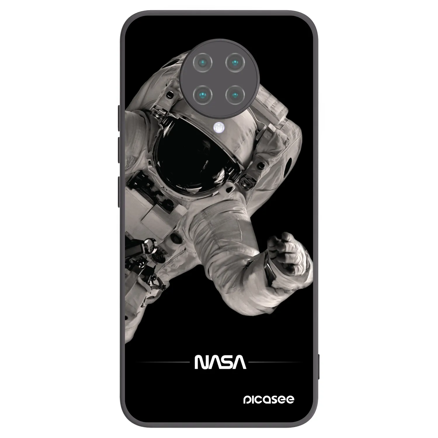 Picasee Xiaomi Poco F2 Pro Hülle - Schwarzes Silikon - Astronaut Big