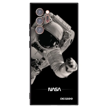 Picasee Samsung Galaxy Note 20 Ultra Hülle - Schwarzes Silikon - Astronaut Big