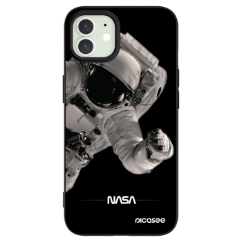 Picasee Apple iPhone 12 Hülle - Schwarzes Silikon - Astronaut Big