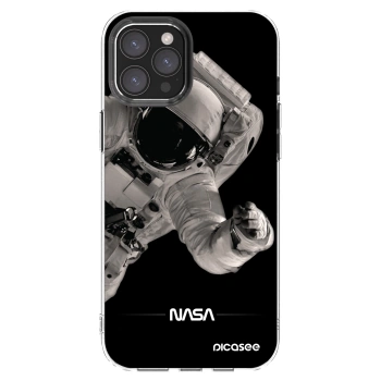 Picasee Apple iPhone 12 Pro Max Hülle - Transparentes Silikon - Astronaut Big