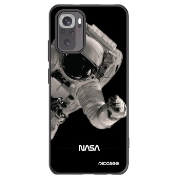Picasee Xiaomi Redmi Note 10 Hülle - Schwarzes Silikon - Astronaut Big