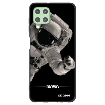Picasee Samsung Galaxy A22 A225F 4G Hülle - Schwarzes Silikon - Astronaut Big