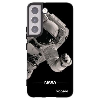 Picasee Samsung Galaxy S22 5G Hülle - Schwarzes Silikon - Astronaut Big