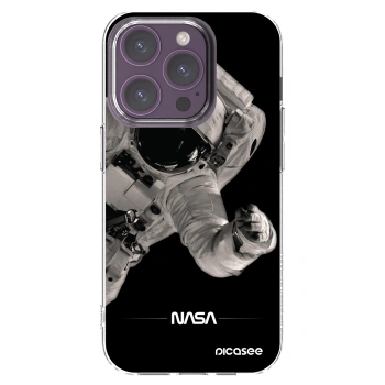 Picasee Apple iPhone 14 Pro Hülle - Transparentes Silikon - Astronaut Big