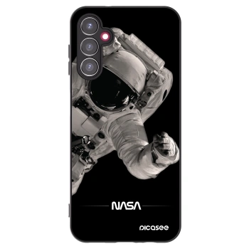 Picasee Samsung Galaxy A14 4G A145R Hülle - Schwarzes Silikon - Astronaut Big