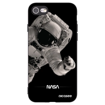 Picasee Apple iPhone 7 Hülle - Schwarzes Silikon - Astronaut Big