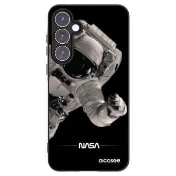 Picasee Samsung Galaxy A55 5G A556B Hülle - Schwarzes Silikon - Astronaut Big