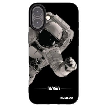 Picasee Apple iPhone 16 Plus Hülle - Schwarzes Silikon - Astronaut Big
