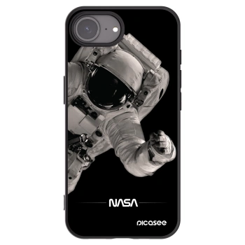 Picasee Apple iPhone 16e Hülle - Schwarzes Silikon - Astronaut Big