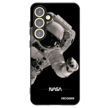 Picasee Samsung Galaxy S24 FE S721B Hülle - Schwarzes Silikon - Astronaut Big