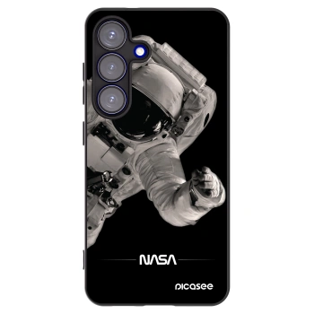 Picasee Samsung Galaxy S25 5G Hülle - Schwarzes Silikon - Astronaut Big