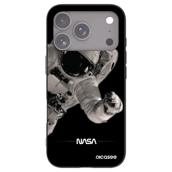 Picasee Apple iPhone 17 Pro Hülle - Schwarzes Silikon - Astronaut Big