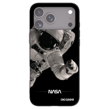 Picasee Apple iPhone 17 Pro Max Hülle - Schwarzes Silikon - Astronaut Big