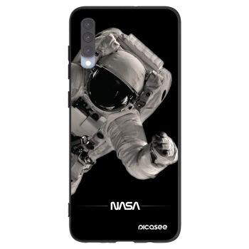 Picasee Samsung Galaxy A70 A705F Hülle - Schwarzes Silikon - Astronaut Big