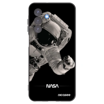 Picasee Samsung Galaxy A17 5G Hülle - Schwarzes Silikon - Astronaut Big