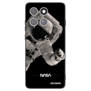 Picasee Motorola Edge 60 Fusion Hülle - Schwarzes Silikon - Astronaut Big