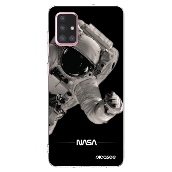 Picasee Samsung Galaxy A71 A715F Hülle - Transparentes Silikon - Astronaut Big