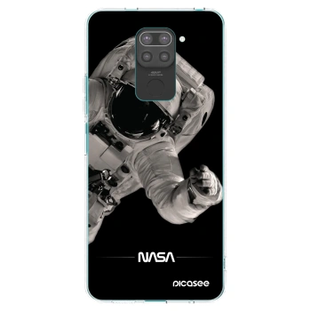 Picasee Xiaomi Redmi Note 9 Hülle - Schwarzes Silikon - Astronaut Big