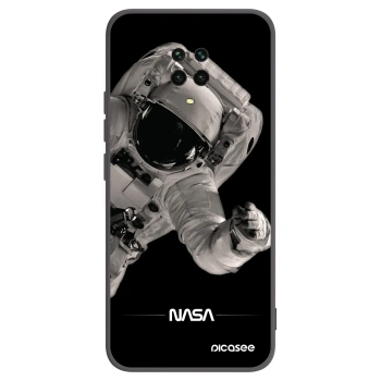 Picasee Xiaomi Redmi Note 9S Hülle - Schwarzes Silikon - Astronaut Big