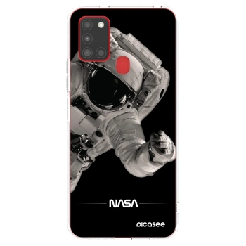 Picasee Samsung Galaxy A21s Hülle - Transparentes Silikon - Astronaut Big