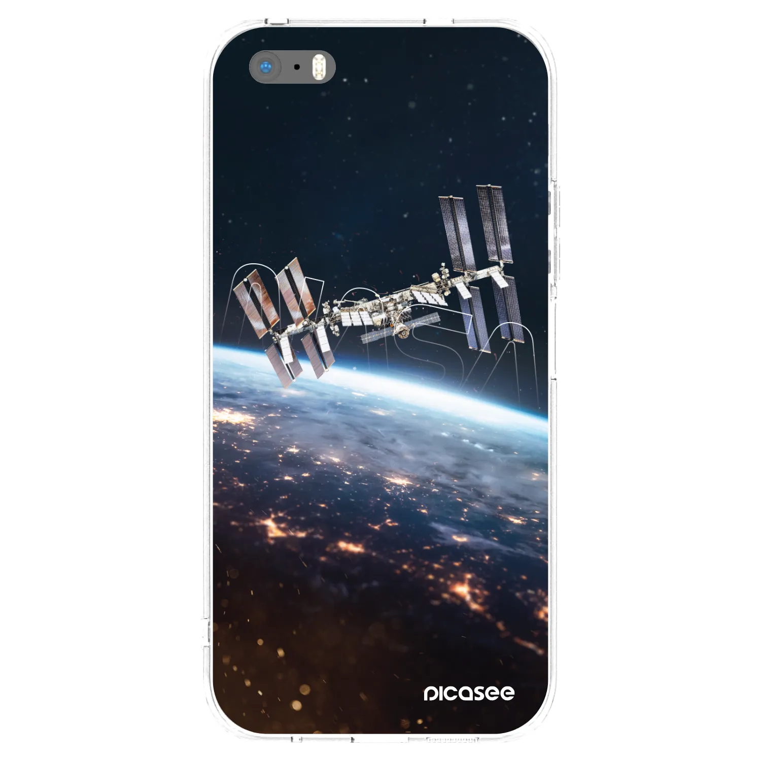 Picasee Apple iPhone 5/5S/SE Hülle - Transparentes Silikon - Station