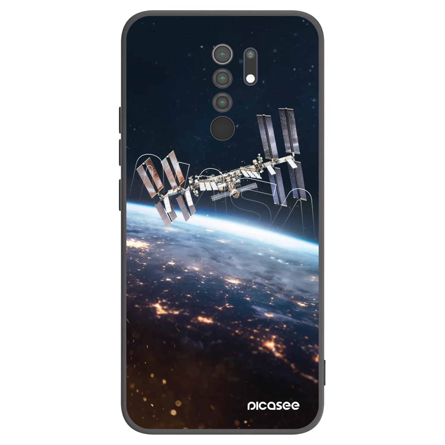 Picasee Xiaomi Redmi 9 Hülle - Schwarzes Silikon - Station