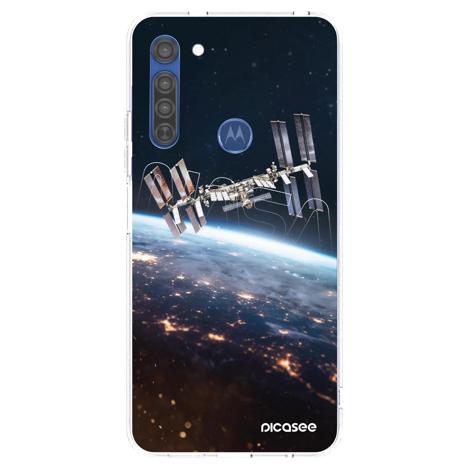 Picasee Motorola Moto G8 Hülle - Transparentes Silikon - Station