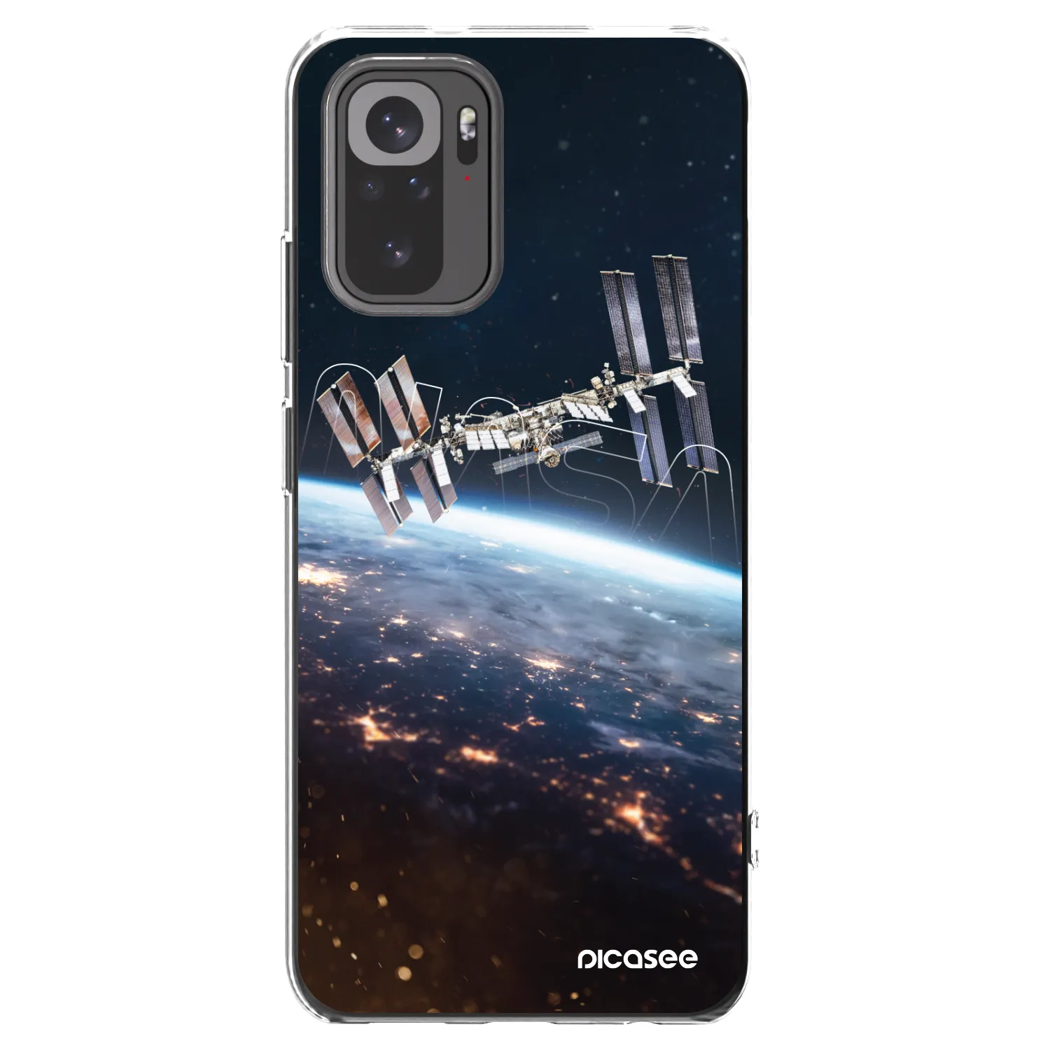 Picasee Xiaomi Redmi Note 10S Hülle - Transparentes Silikon - Station