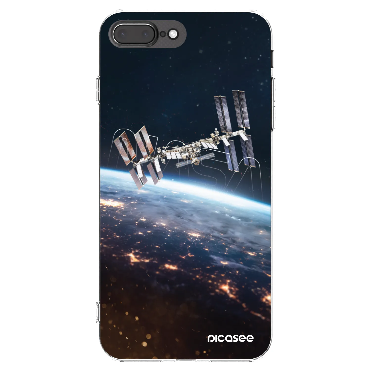 Picasee Apple iPhone 8 Plus Hülle - Transparentes Silikon - Station