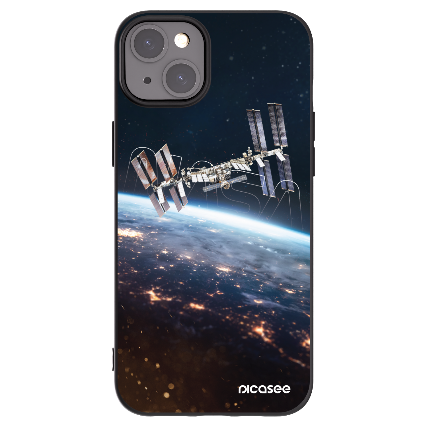 Picasee Apple iPhone 15 Plus Hülle - Schwarzes Silikon - Station