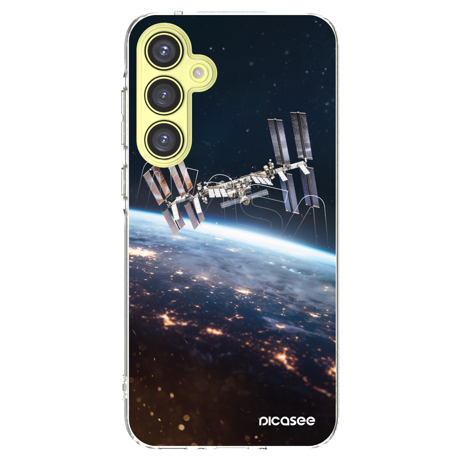 Picasee Samsung Galaxy A35 5G A356B Hülle - Transparentes Silikon - Station