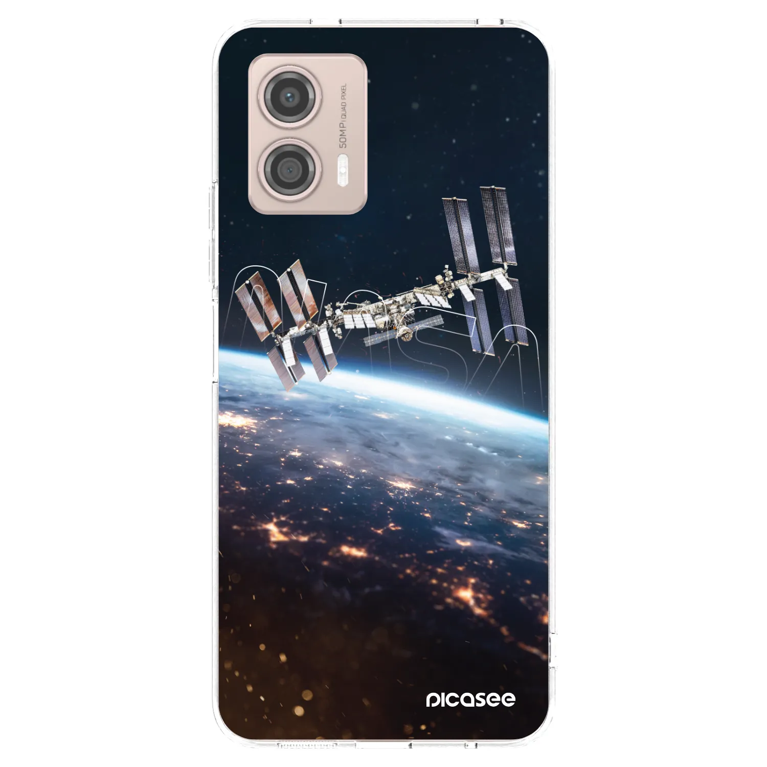 Picasee Motorola Moto G53 5G Hülle - Transparentes Silikon - Station