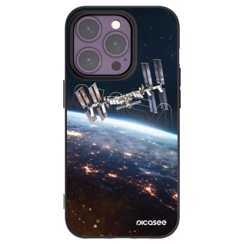 Picasee Apple iPhone 14 Pro Hülle - Schwarzes Silikon - Station