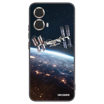 Picasee Motorola Moto G85 Hülle - Schwarzes Silikon - Station