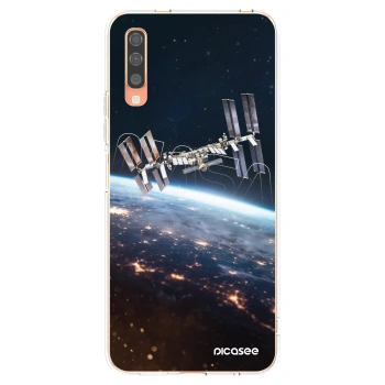 Picasee Samsung Galaxy A70 A705F Hülle - Transparentes Silikon - Station