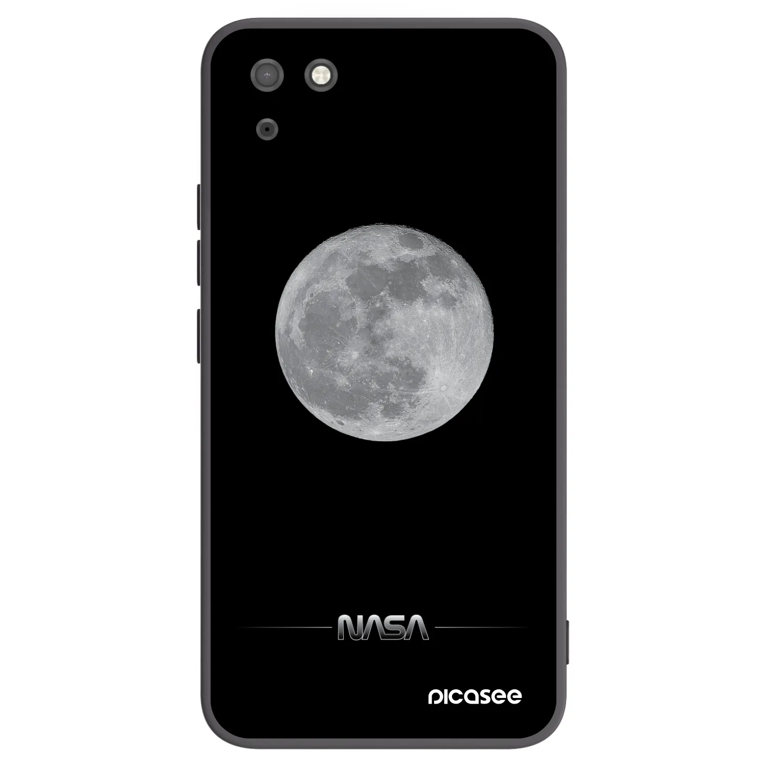 Picasee Huawei Y5P Hülle - Schwarzes Silikon - Moon Minimal