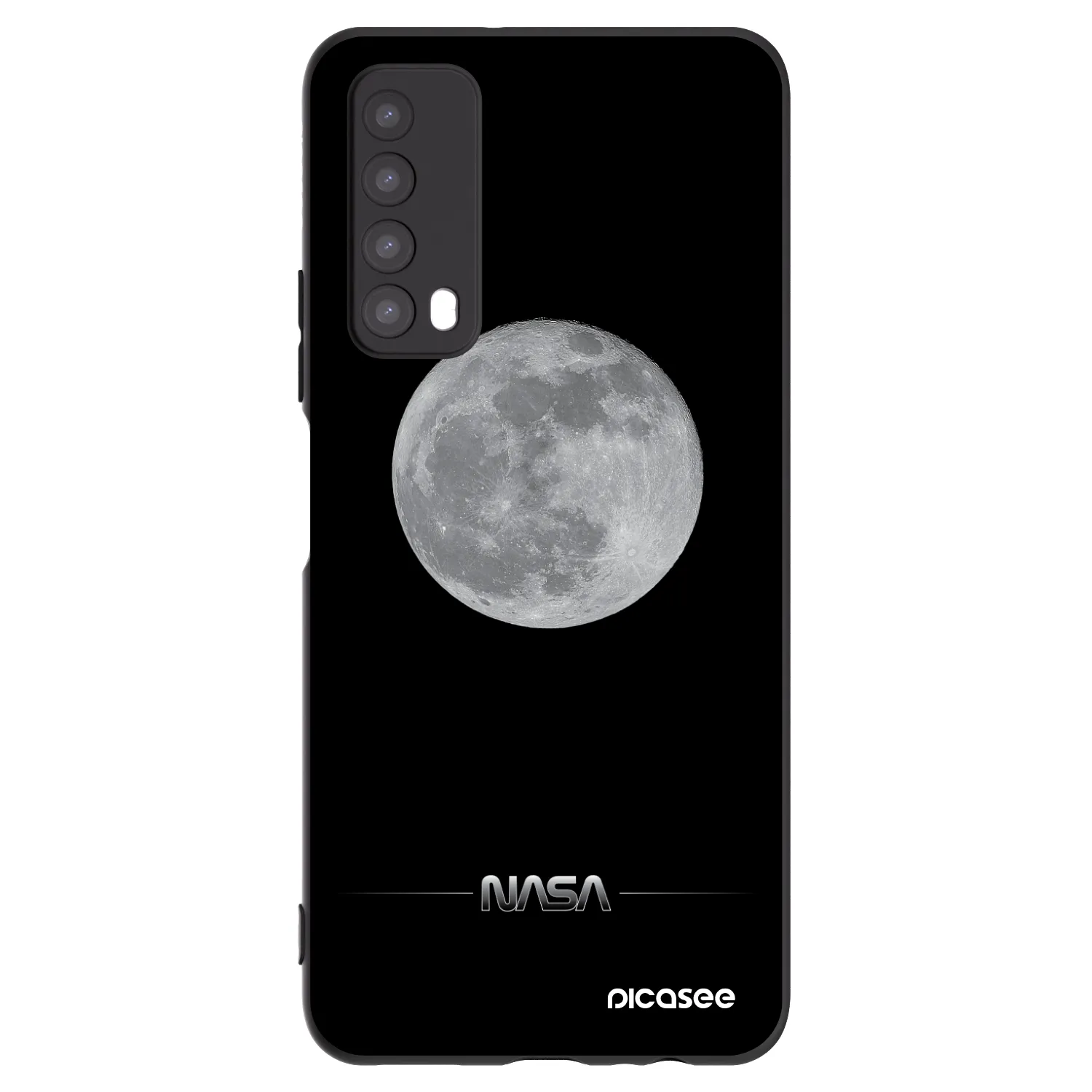 Picasee Huawei P Smart 2021 Hülle - Schwarzes Silikon - Moon Minimal