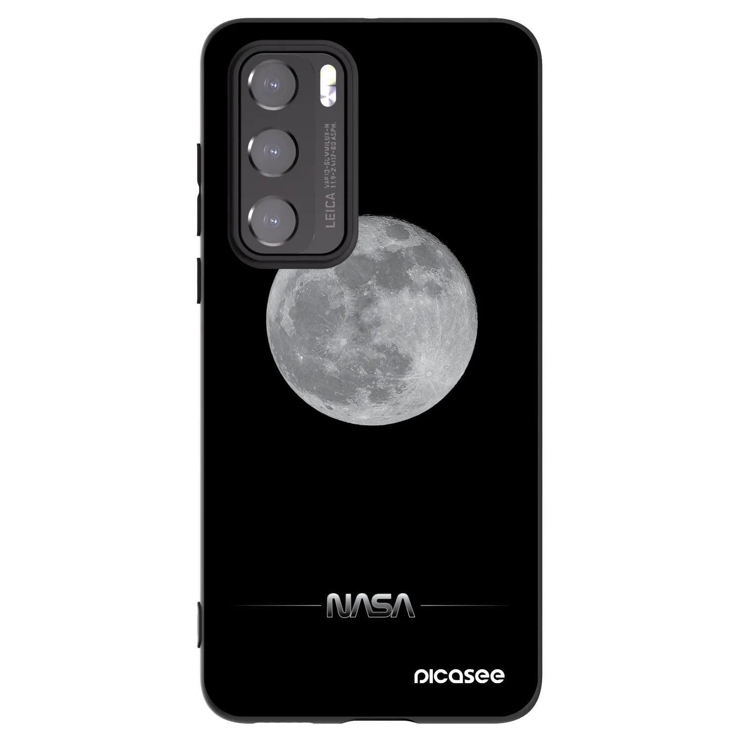 Picasee Huawei P40 Hülle - Schwarzes Silikon - Moon Minimal