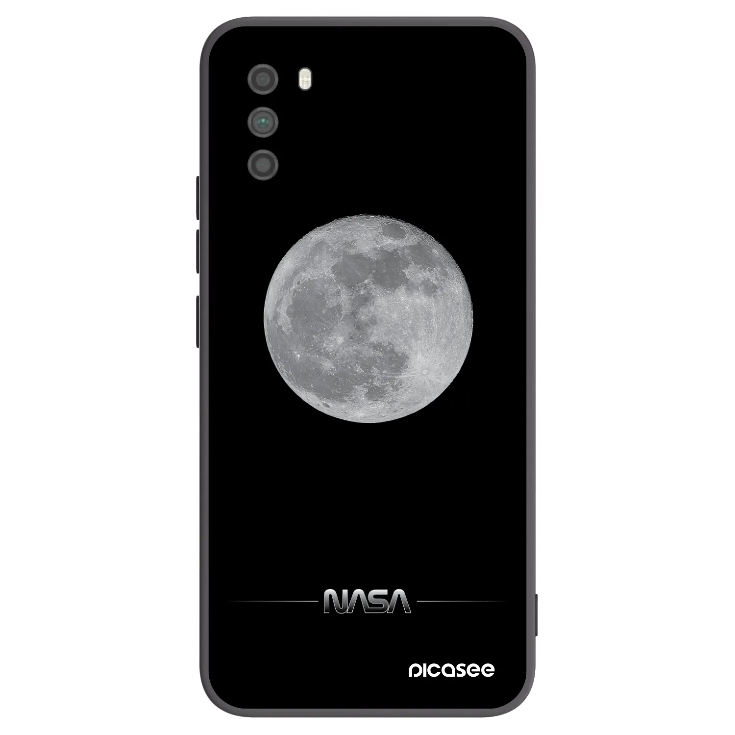 Picasee Xiaomi Poco M3 Hülle - Schwarzes Silikon - Moon Minimal
