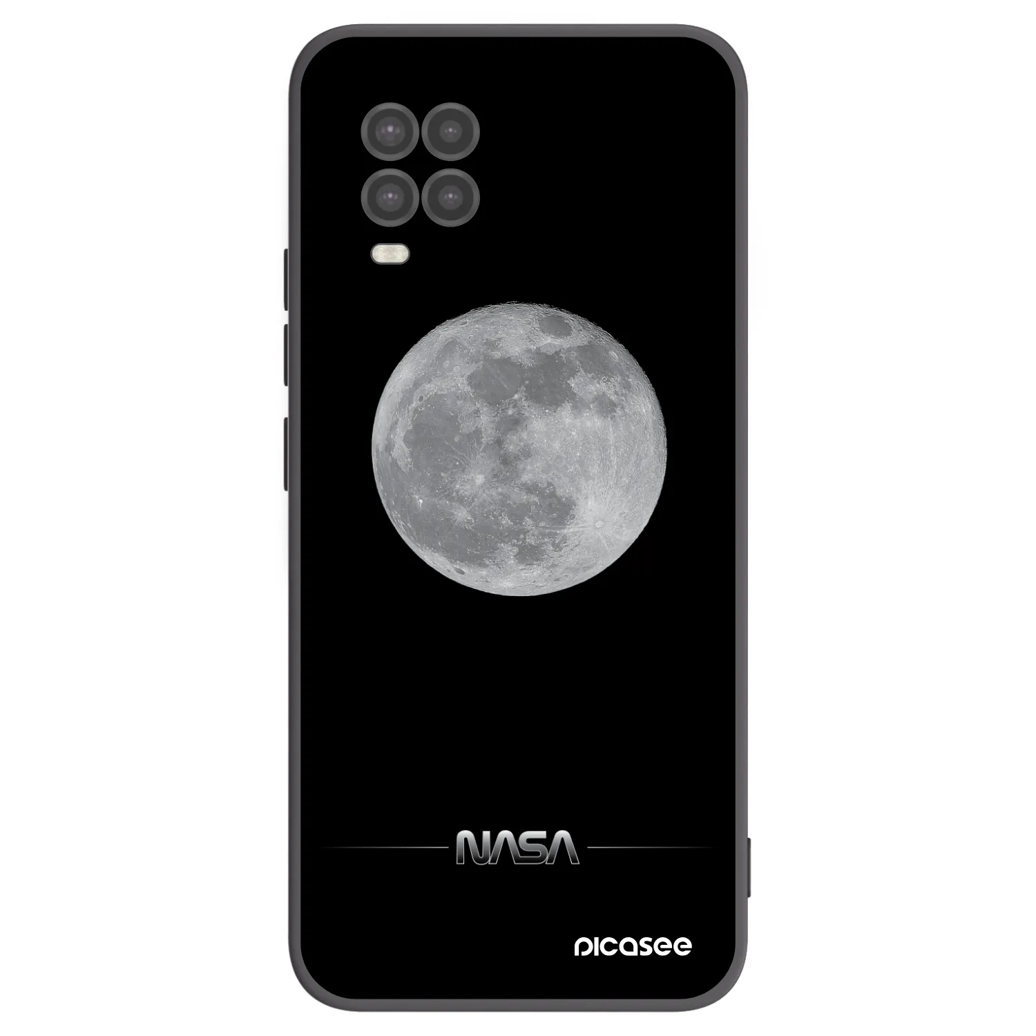 Picasee Xiaomi Mi 10 Lite Hülle - Schwarzes Silikon - Moon Minimal
