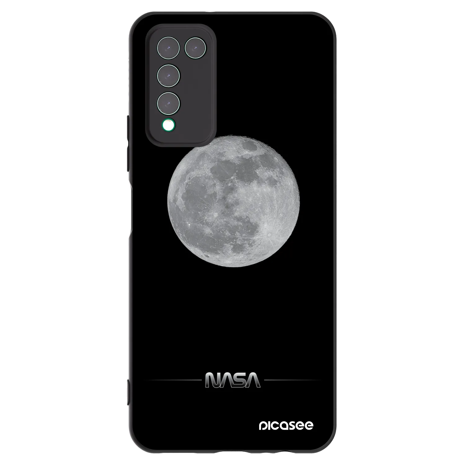 Picasee Honor 10X Lite Hülle - Schwarzes Silikon - Moon Minimal