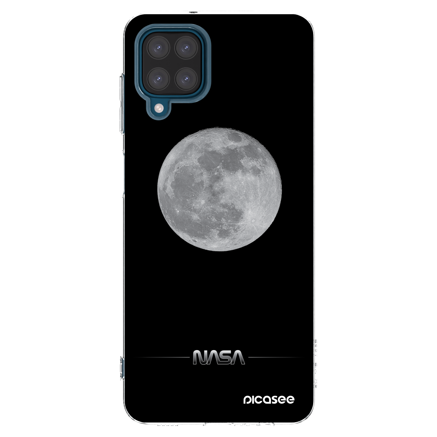 Picasee Samsung Galaxy A12 A125F Hülle - Transparentes Silikon - Moon Minimal