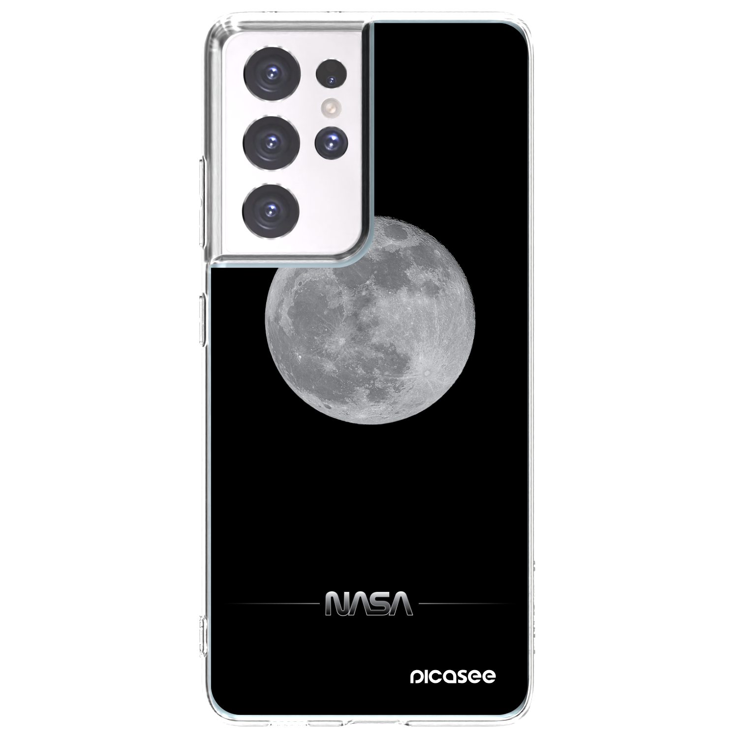 Picasee Samsung Galaxy S21 Ultra 5G G998B Hülle - Transparentes Silikon - Moon Minimal