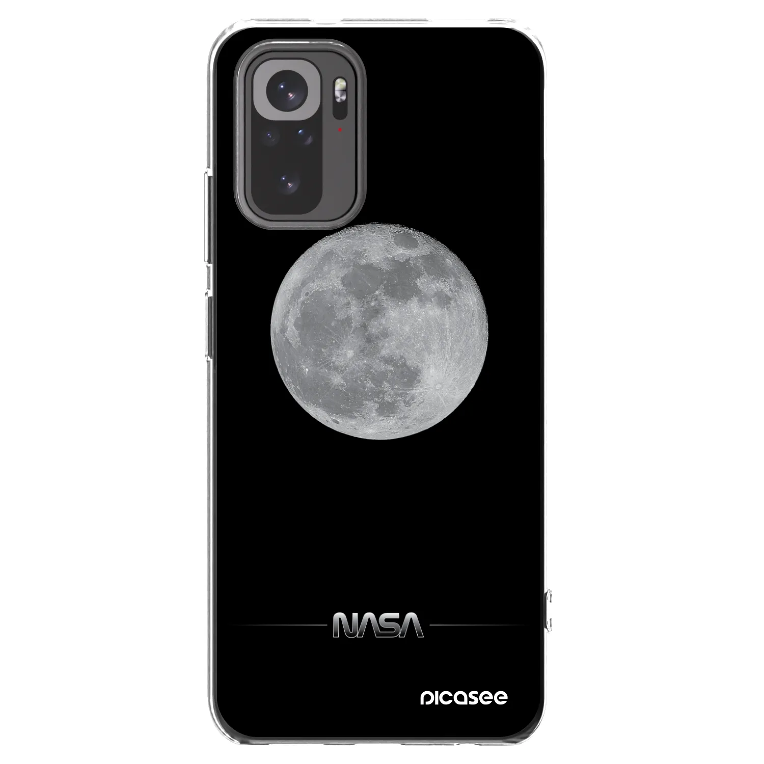 Picasee Xiaomi Redmi Note 10 Hülle - Transparentes Silikon - Moon Minimal