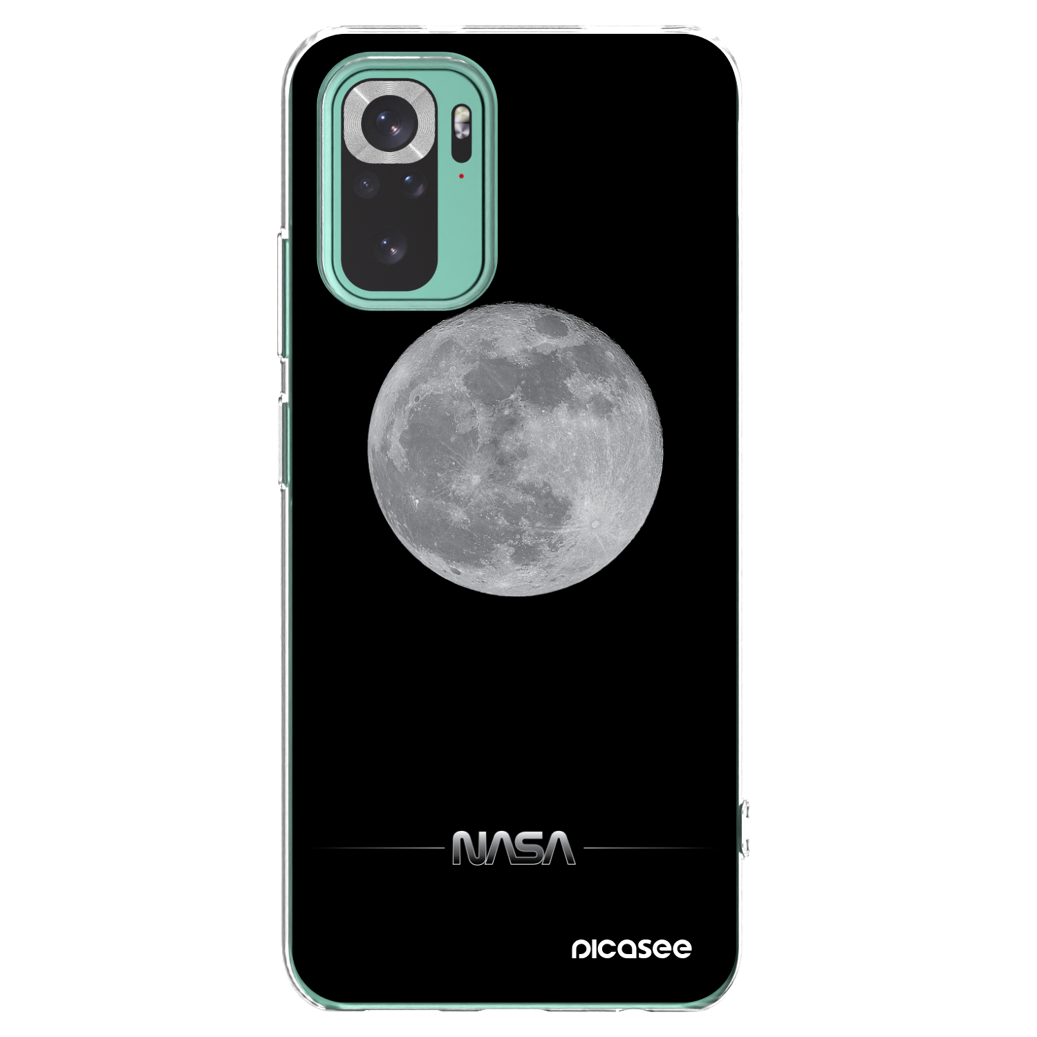 Picasee Xiaomi Redmi Note 10 Pro Hülle - Transparentes Silikon - Moon Minimal