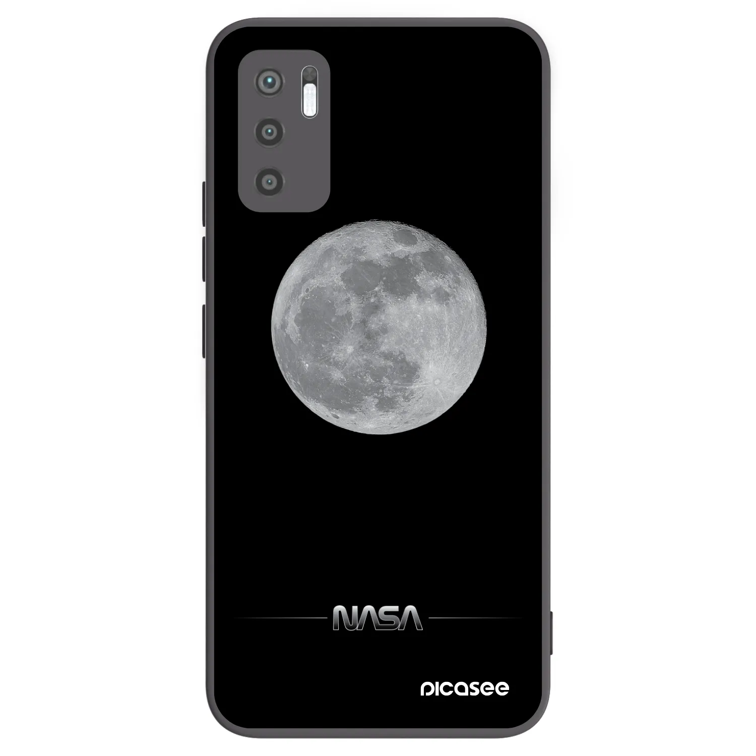 Picasee Xiaomi Redmi Note 10 5G Hülle - Schwarzes Silikon - Moon Minimal