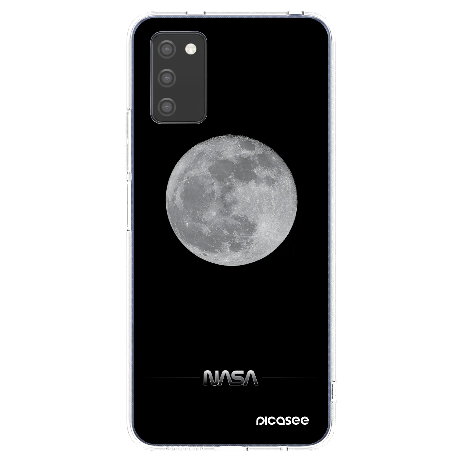 Picasee Samsung Galaxy A02s A025G Hülle - Transparentes Silikon - Moon Minimal