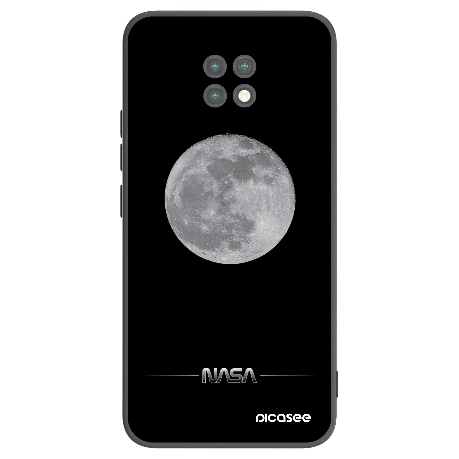 Picasee Xiaomi Redmi Note 9T Hülle - Schwarzes Silikon - Moon Minimal